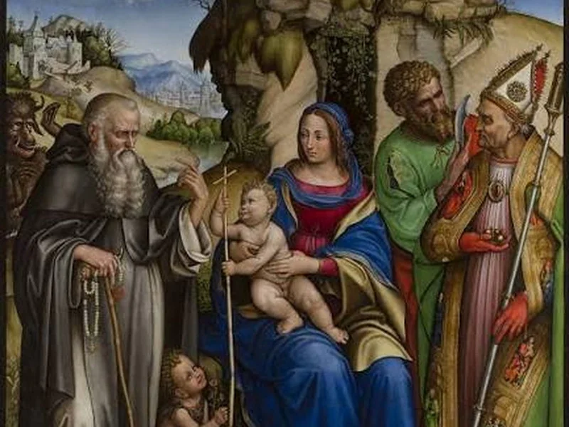 1482-Agostino Marti - La Sacra Conversazione - attribuito